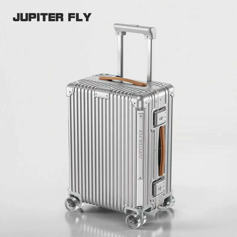 valise de luxe matériau pc de haute qualité avec cadre en aluminium boîtier de chariot à verrouillage tsa roues de patinage 18/20/24/26/28 bagages roulants