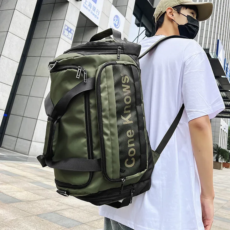 grand sac à dos et duffel bag militaire en nylon pour homme avec compartiment à chaussures sac imperméable idéal pour le sport le camping et les activités en plein air