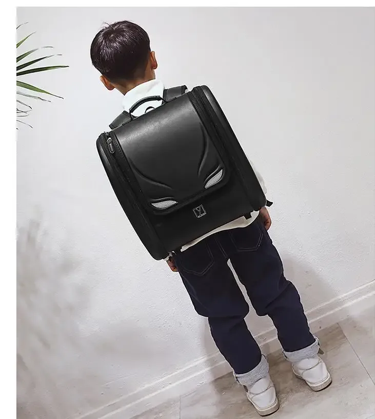 sac à dos d'école japonais sr à roulettes en pu pour enfant, chariot, orth4wd