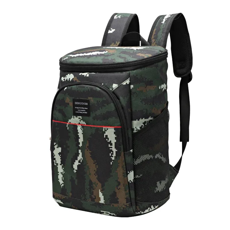 denuoniss 20l sac à dos isotherme thermique multicouche sac à dos isolé étanche sac anti-fuite pique-nique en plein air et ouvre-bouteille