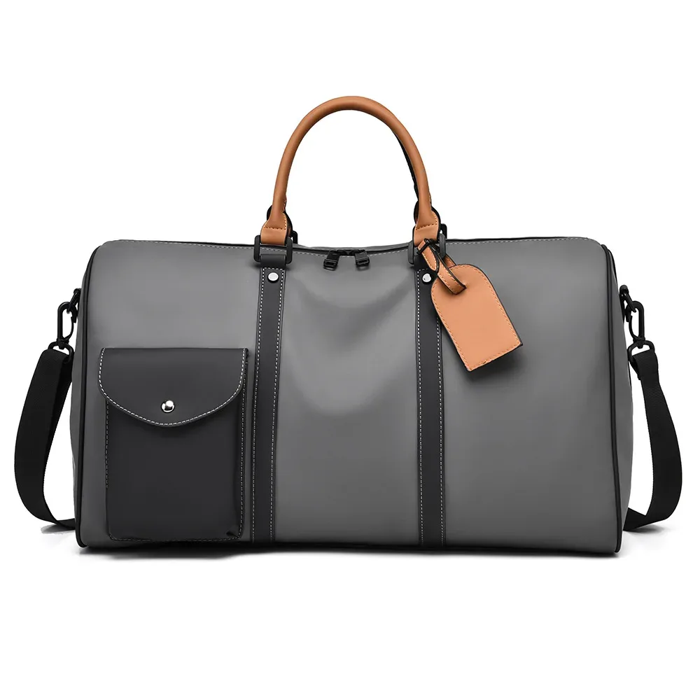 sac de voyage personnalisé de grande capacité, sac à bandoulière imperméable, sac de voyage en cuir pour homme, sac à main, sac d'affaires avec logo imprimé