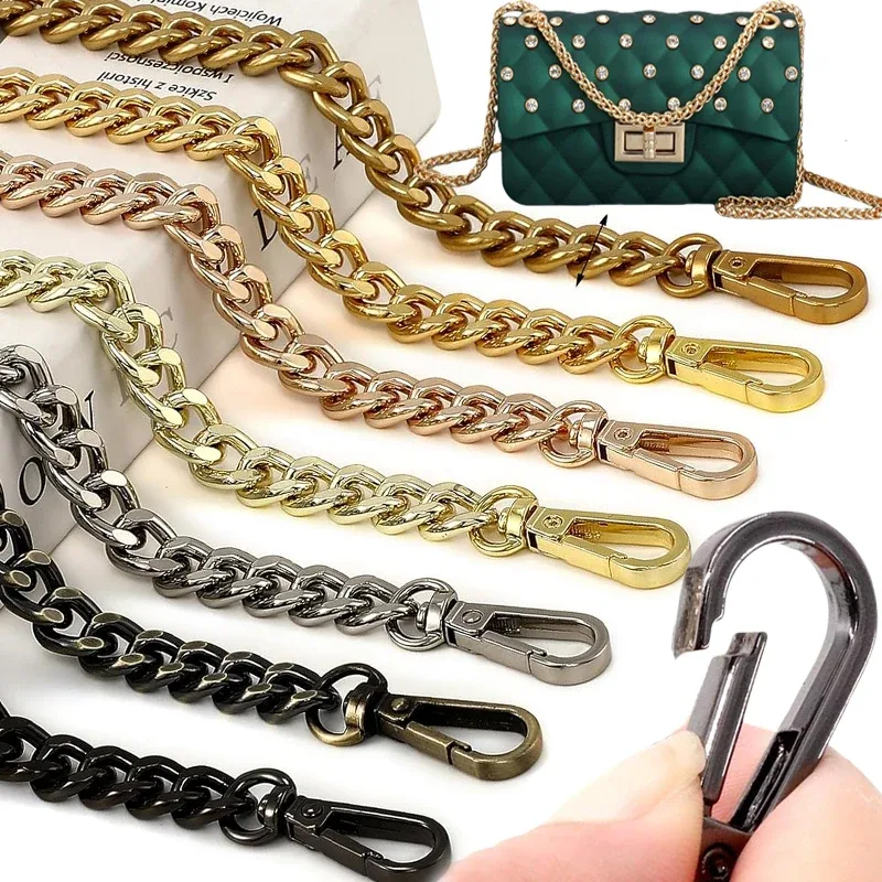 Chaîne de sac en métal et aluminium de 120cm, pièces de rechange, accessoires pour sac à main à bandoulière pour femmes, bricolage, sangles détachables faites à la main