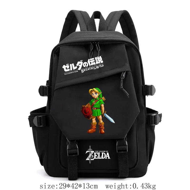 sac à dos étudiant the legend of zelda, sac à bandoulière décontracté pour l'extérieur, sac à dos tendance personnalisé grande capacité mochilas
