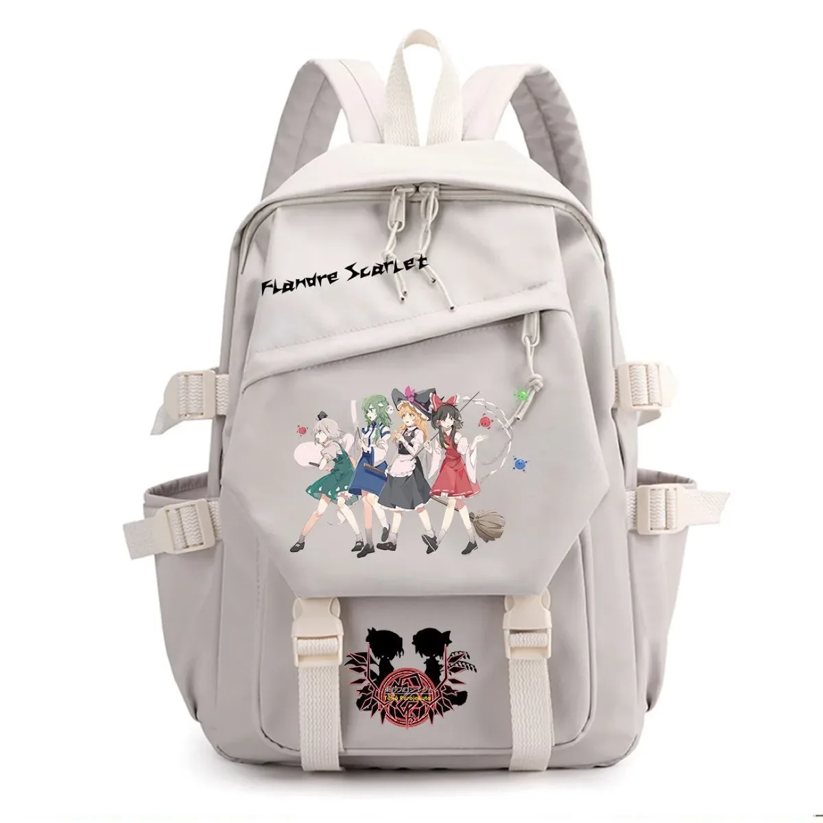 sac à dos touhou project sac à dos de voyage de grande capacité pour étudiants, imprimé dessin animé hakurei reimu kirisame marisa