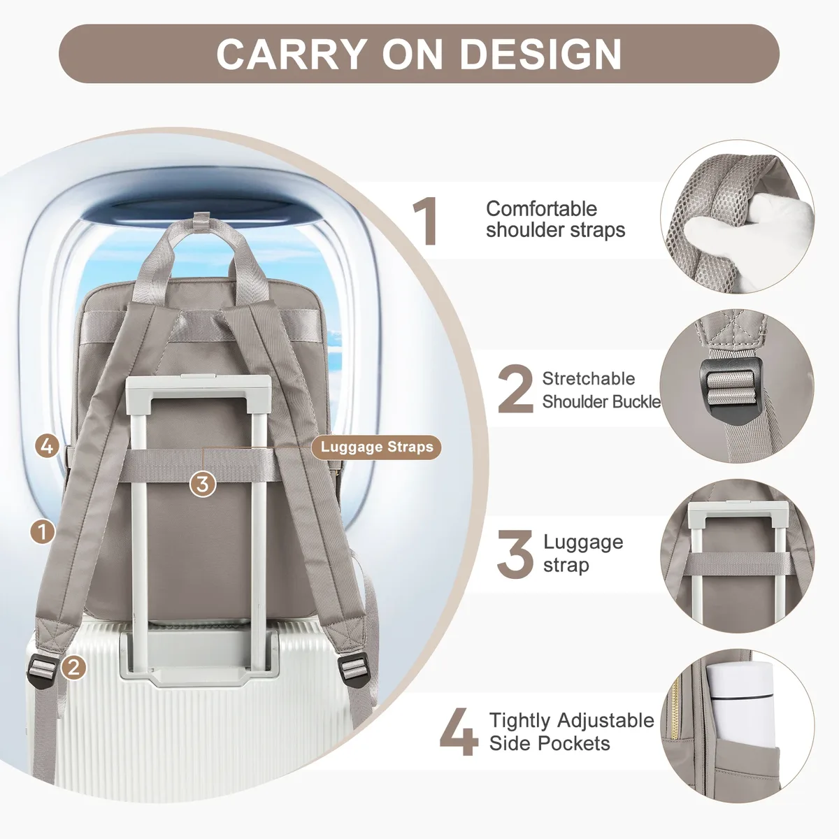 sac à dos pour femmes marque de luxe sacs à dos d'ordinateur portable d'université de grande capacité, sacs à main élégants de travail, sac à dos de voyage de cabine de vol pour hommes