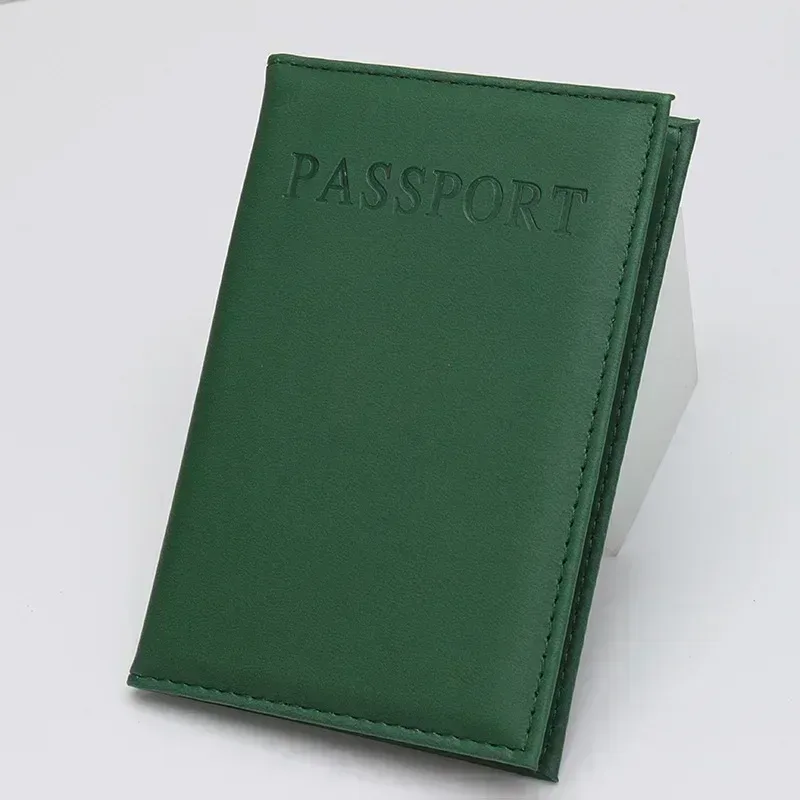 porte-passeport en cuir pu pour homme et femme, couverture d'identité, accessoires de voyage, portable, carte bancaire, business, étui portefeuille