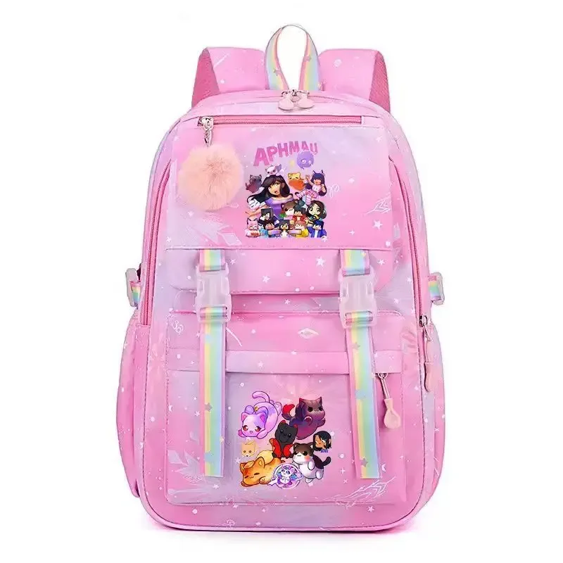 mochila aphmau sac à dos pour femmes et filles, sac d'école pour étudiants, sacs à dos de voyage de grande capacité, sac à dos pour ordinateur portable à la mode