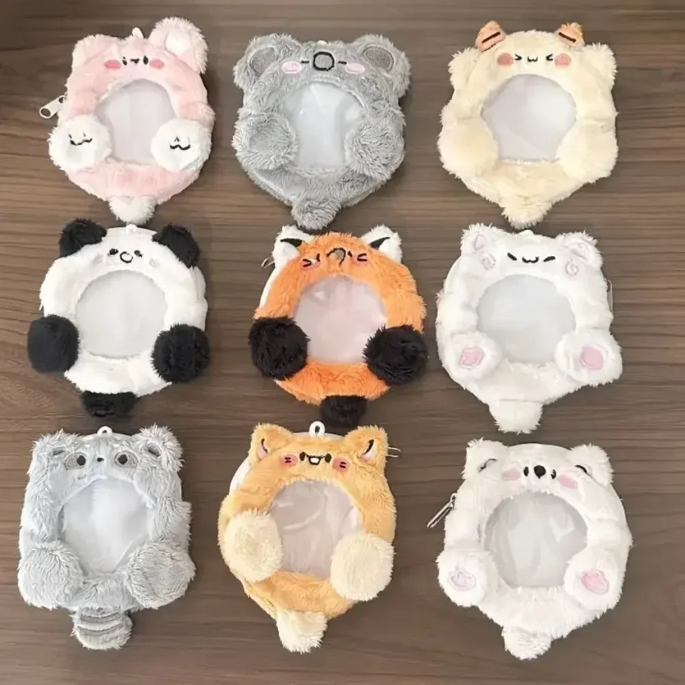breloque de sac bouffante originale ins75/58, adorable animal en peluche, mini pochette, badge rond, housse de protection