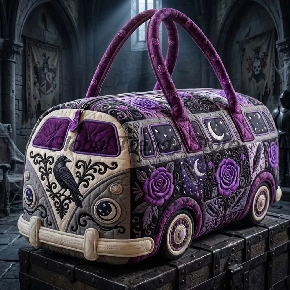 sac à dos matelassé de style gothique pour halloween, sac de voyage pour l'extérieur avec une grande capacité, style festif décontracté et unique