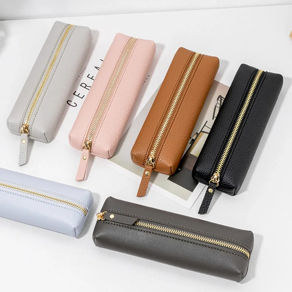 sac à lunettes portable en cuir souple, sac de rangement de maquillage, sacs à main, trousse de toilette de bain, trousse de voyage, fermeture éclair, poudres cosmétiques, étui à lunettes de soleil