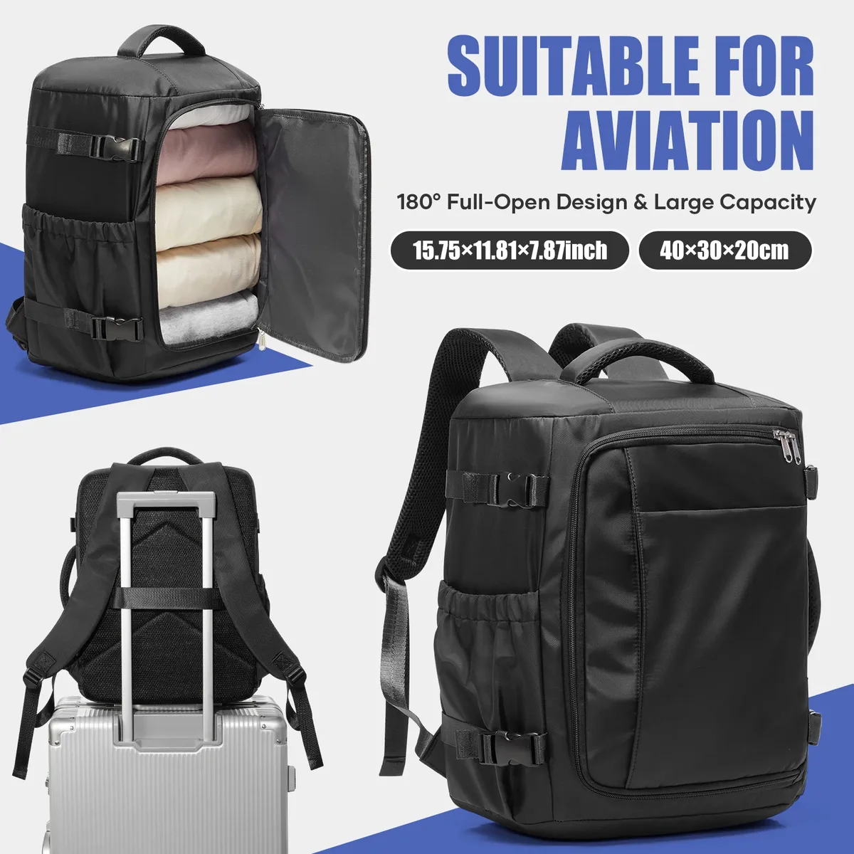 sac de cabine ryanair 40x30x20, sac à dos de voyage sous le siège, sac à main easyjet wizzair, sac à main pour femme, sac à dos pour ordinateur portable 15,6 pouces