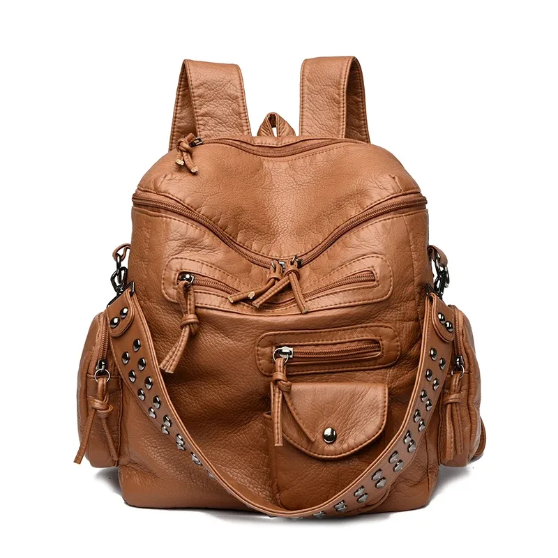 sac à dos à rivets tendance, sac à main à bandoulière multifonctionnel pour femmes, petit sac à dos de voyage pour vêtements de travail quotidiens