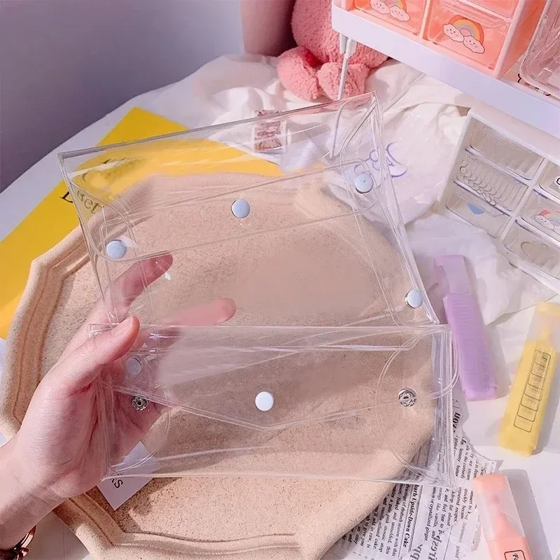 Trousse de maquillage transparente en PVC, sac de voyage, trousse de maquillage transparente, rangement de bain, poudres, lavage de toilette, sacs d'évaluation fonctionnels, bricolage