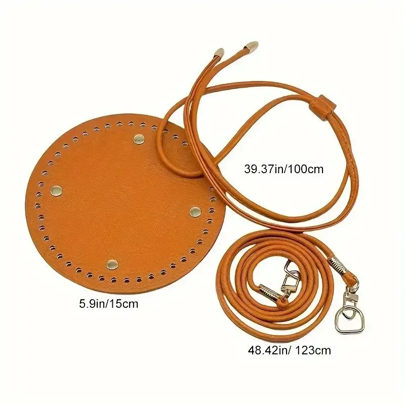 ensemble de 6 accessoires pour la fabrication de sacs à main et sacs bandoulière diy faits main : sangle de sac ronde + bandoulière + ensemble d'accessoires pour sac seau à cordon, idéal pour la création de sacs et de portefeuilles faits main, cadeau