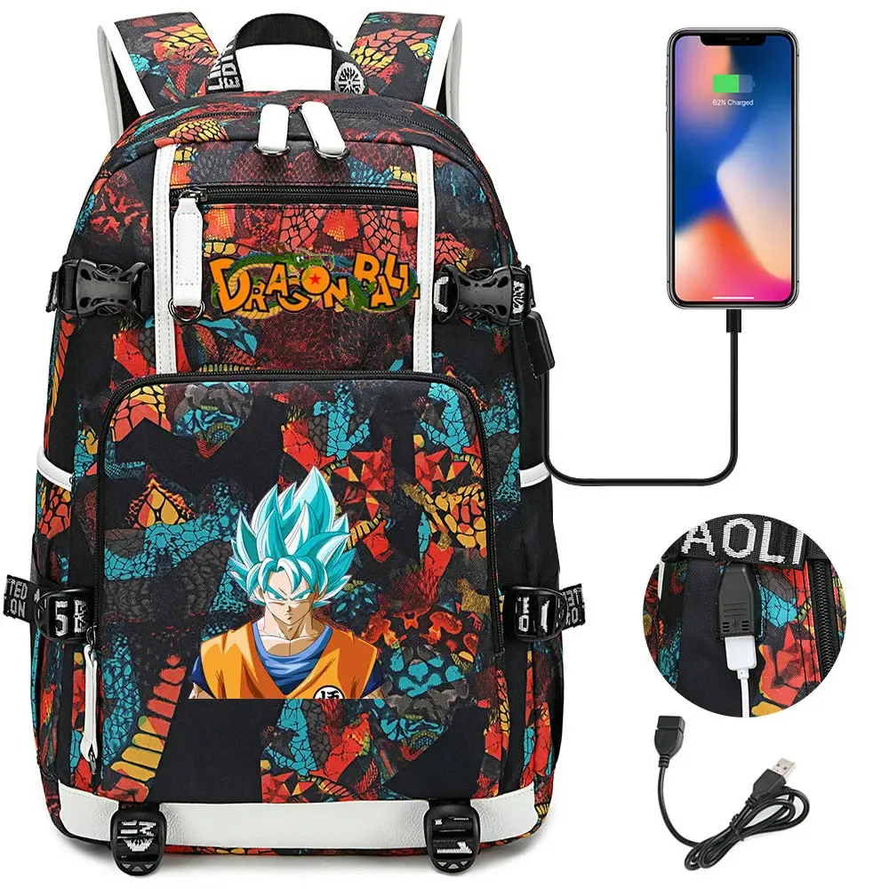 sac à dos camouflage dragon ball - sac d'école grande capacité pour étudiants, sac à dos pour enfants, sac de voyage en plein air pour garçons