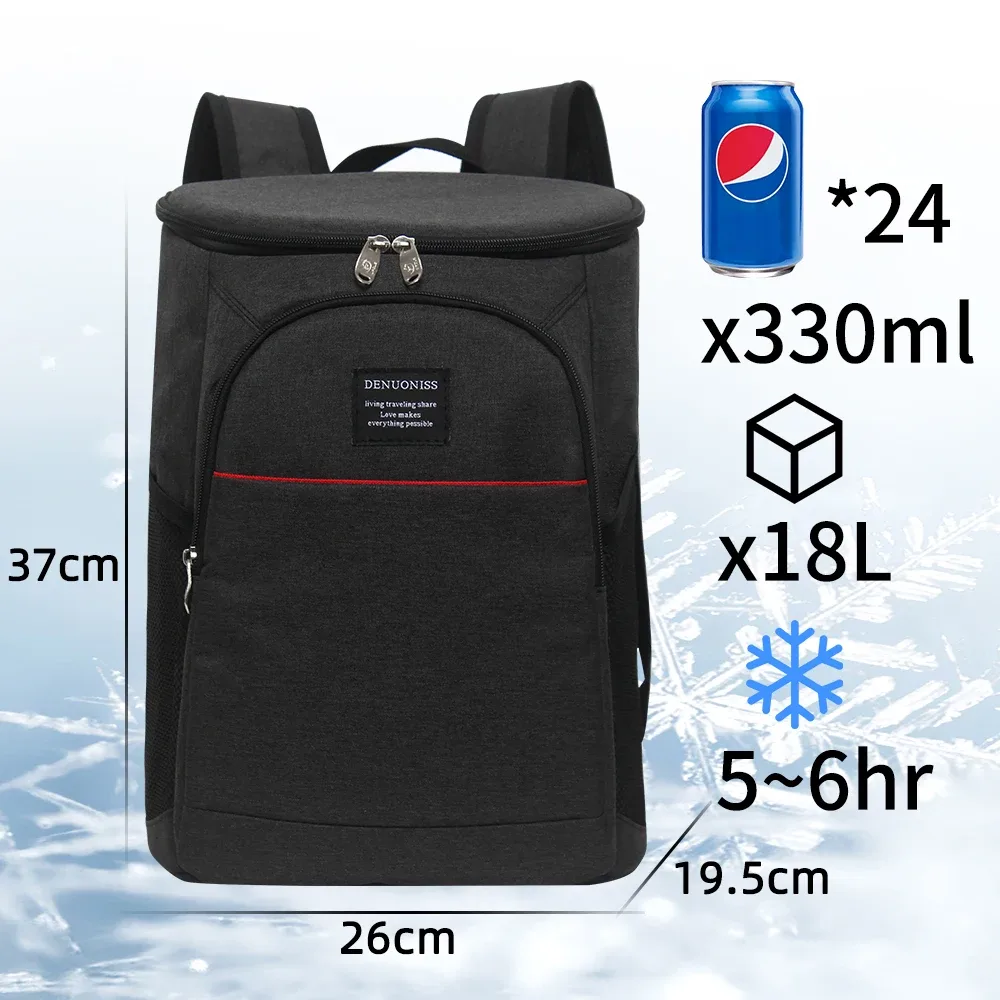 denuoniss 20l sac à dos isotherme thermique multicouche sac à dos isolé étanche sac anti-fuite pique-nique en plein air et ouvre-bouteille