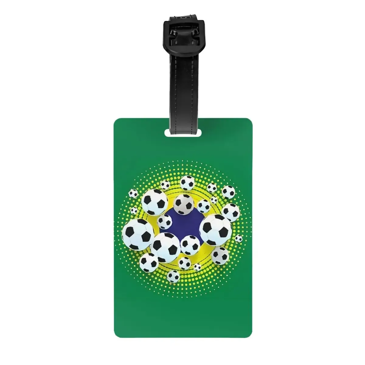 étiquette de bagage à impression soccerly personnalisée avec carte de visite, couverture de confidentialité, étiquette d'identification cool pour sac de voyage et valise