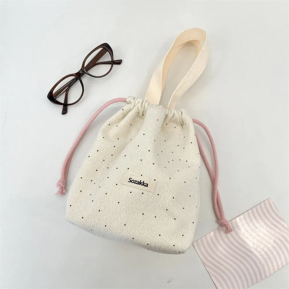 sac à cosmétiques à cordon de serrage pour femmes, rangement de voyage, sac de maquillage, organisateur, pochette de maquillage portable, trousse de toilette et de beauté