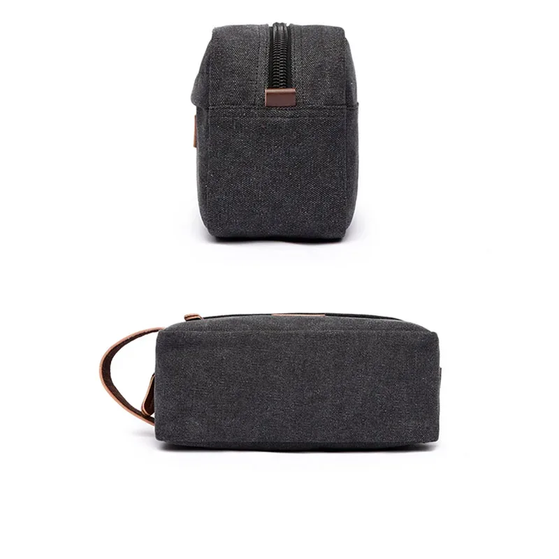 trousse de toilette de voyage en toile pour hommes et femmes, trousse de maquillage cosmétique, nécessaire de beauté, kit dopp étanche, sac à main organisateur de rasage