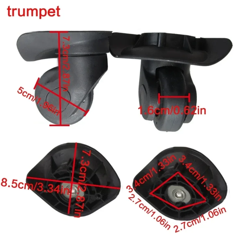 roues de bagages de rechange a19, 1 paire, réparation, accessoires pour valises de voyage