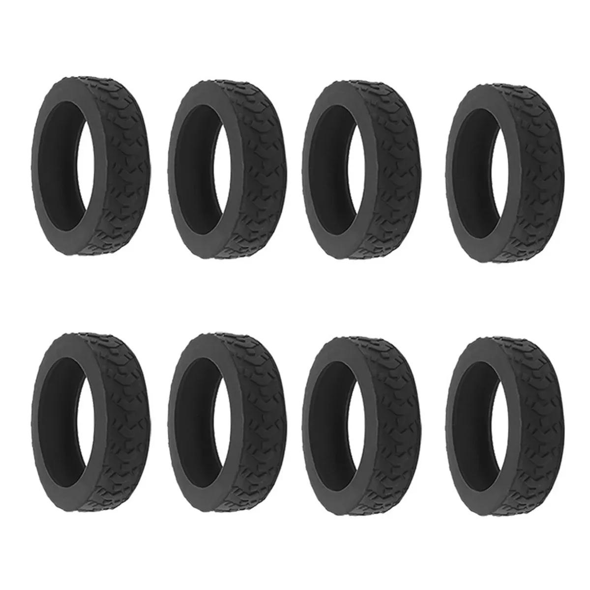 8 pièces/ensemble de protections en silicone pour roulettes de bagages, anti-bruit, résistantes à l'usure, pour valises à roulettes, protection épaissie pour le voyage