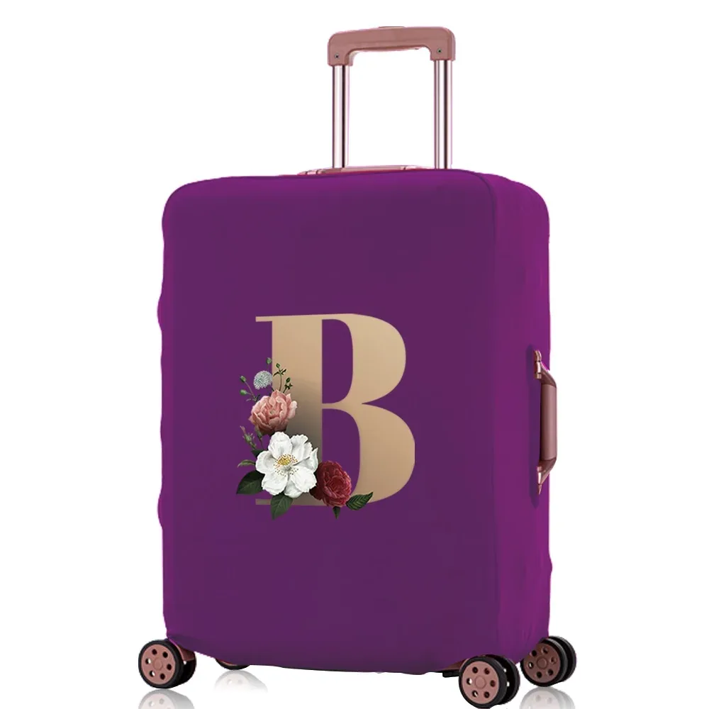 juste de protection élastique pour bagages, housses anti-poussière, motif lettre dorée, valise trolley, sac de voyage, 18-32