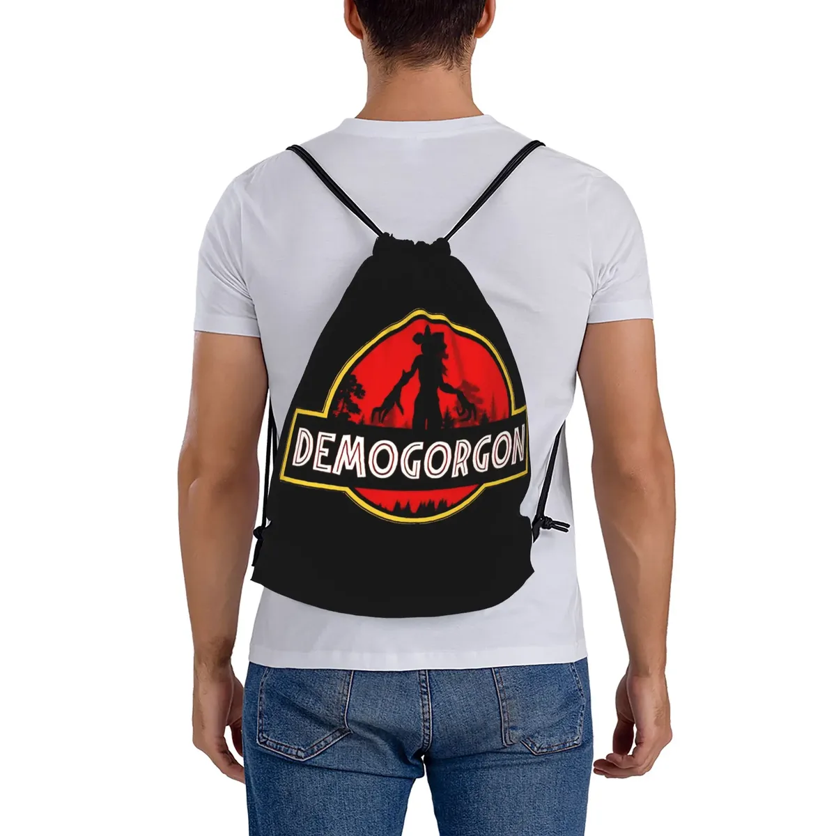 sac à cordon demogorgon, sac à dos de la série télévisée américaine, grande capacité, sac de camping, sacs à cordon pour hommes