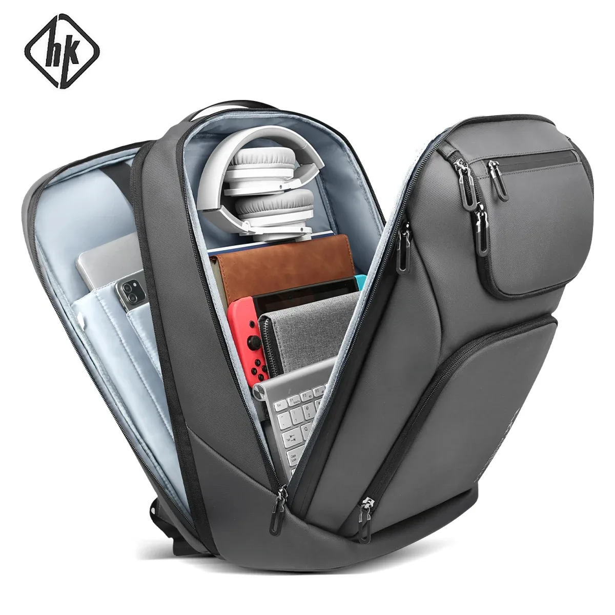 ian-sac à dos d'affaires de voyage pour homme, sac à dos pour ordinateur portable 17 pouces, sac à dos multifonctionnel antivol, sac de jour de week-end, grande capacité