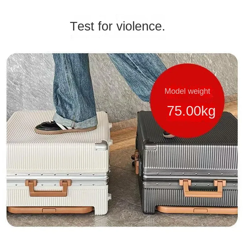 2025 nouveau large boîtier de chariot bagages grande capacité 20/24/26 pouces plus cadre en aluminium abs + pc bagages cabine valise d'embarquement