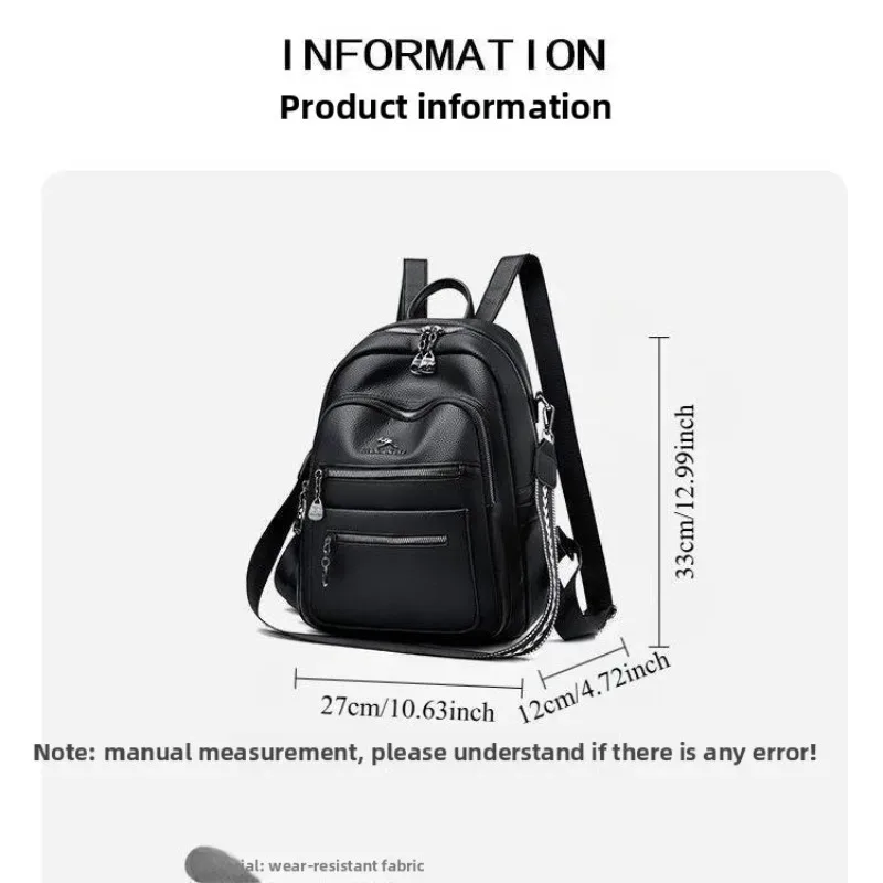 sac à dos en cuir véritable pour femmes, tendance, grande capacité, polyvalent, pour les déplacements quotidiens, les voyages, avec sangle réglable et fermeture éclair