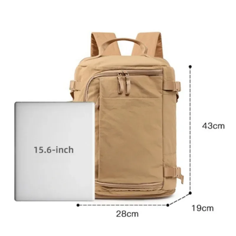 sac à dos de voyage léger en nylon imperméable, grand compartiment extensible pour chaussures, sac à dos de randonnée et d'alpinisme, sac pour ordinateur portable pour voyages d'affaires