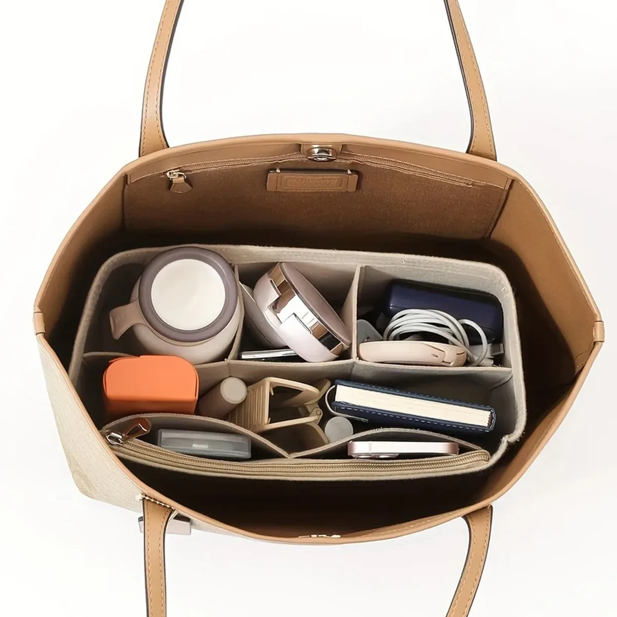 1 pièce organisateur de sac à main en feutre, insert de maintien de forme pour sacs liz visetos speedy neverful