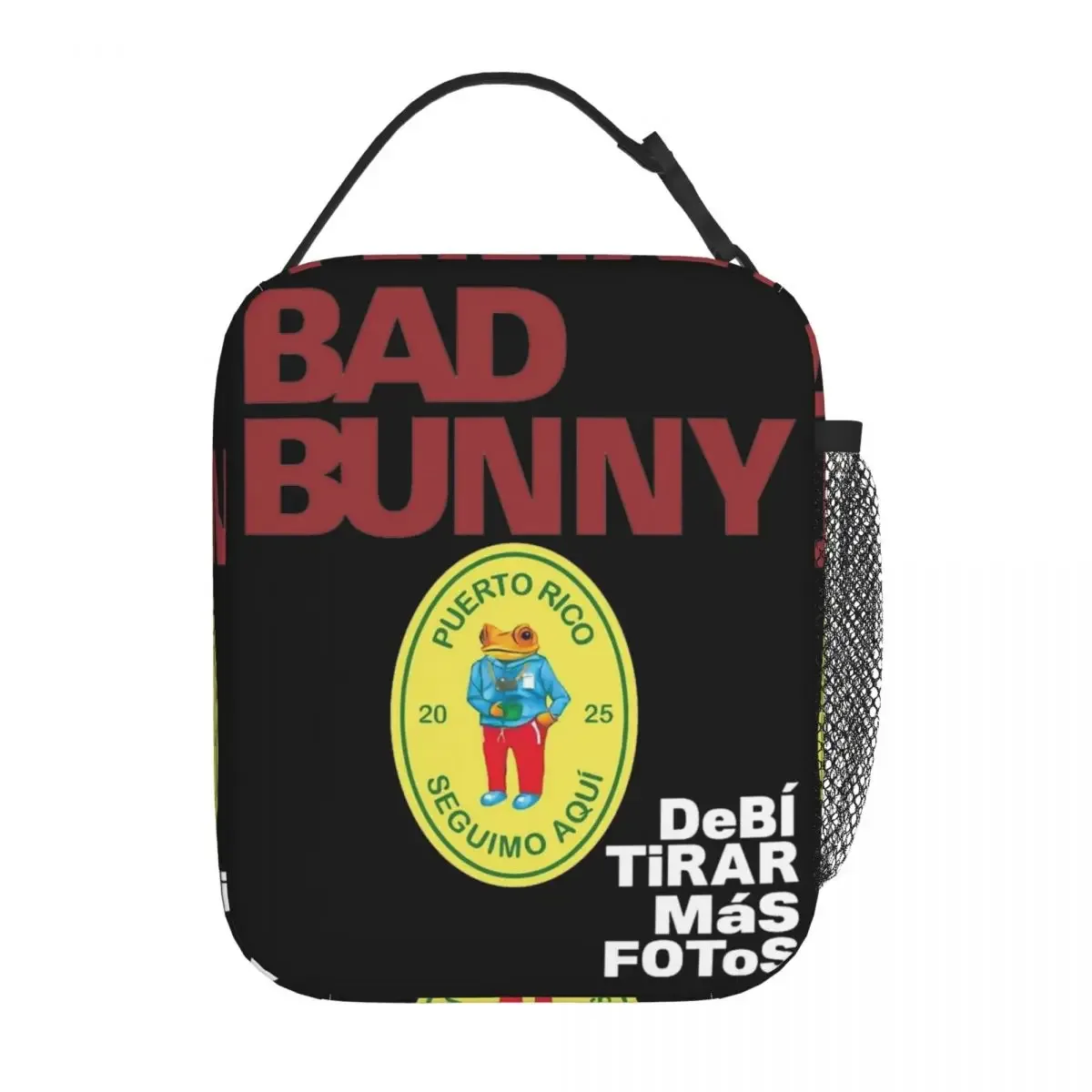 sac fourre-tout isotherme pour l'école, bad bunny dtressing debi tirar mas fotos, récipient alimentaire portable, glacière thermique, boîtes à lunch
