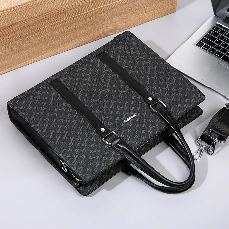porte-documents pour hommes, sacoche d'affaires, grande capacité, serrure à combinaison, sac à bandoulière antivol, étui pour documents de conférence