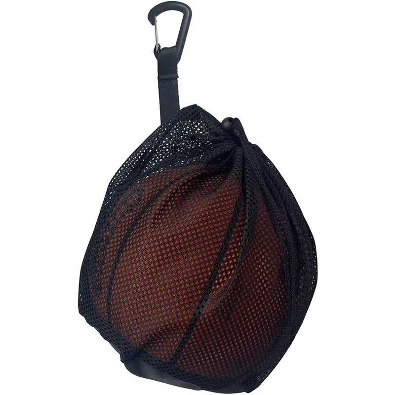 sac à dos de basket-ball portable, sac en maille avec boucle, sacs de rangement de ballons de volley-ball de football en plein air, conception à cordon résistant à l'usure