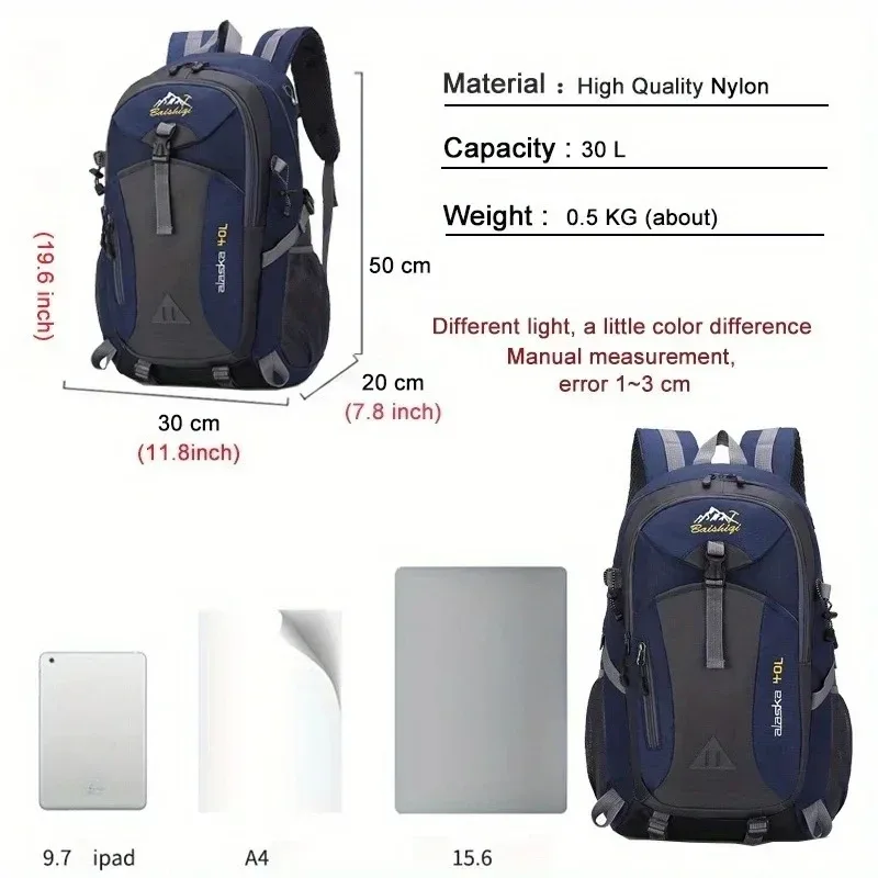 sac à dos imperméable en nylon pour hommes et femmes, décontracté, pour voyage en plein air, randonnée, camping, alpinisme, sport pour jeunes, nouvelle collection 2022
