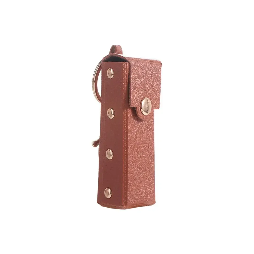 pochette à rouge à lèvres portable et étanche avec porte-clés, étui de rangement en cuir souple pour rouges à lèvres, housse de protection cosmétique
