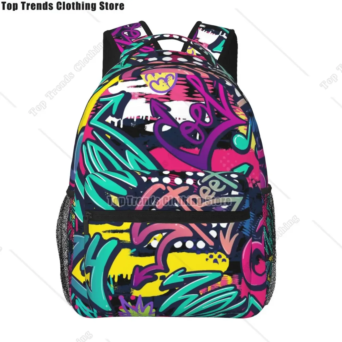 collection de bandes dessinées graffiti pop art imprimé sac à dos de voyage unisexe grande capacité sacs à dos pour ordinateur portable sac à dos d'école pour adolescents