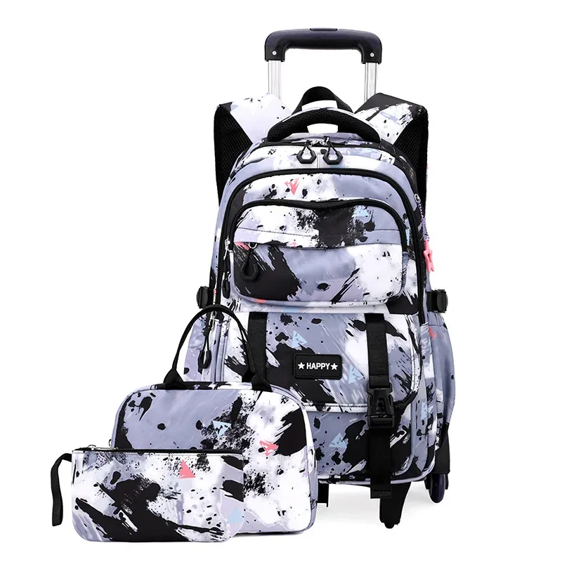 sac à dos scolaire à roulettes pour enfants, sac à dos à roulettes pour filles, sac à roulettes pour étudiants, bagage à roulettes de voyage