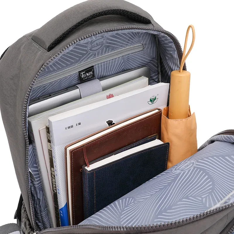 tegaote hommes sac à dos sac en nylon imperméable mâle avion voyage ordinateur portable sac à dos hommes grand élégant sac à dos léger