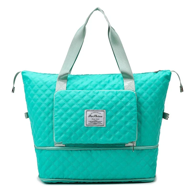 sac de voyage pliable étanche pour femme, grande capacité, séparation sèche et support, sac de rangement, fourre-tout lingge, yoga initié