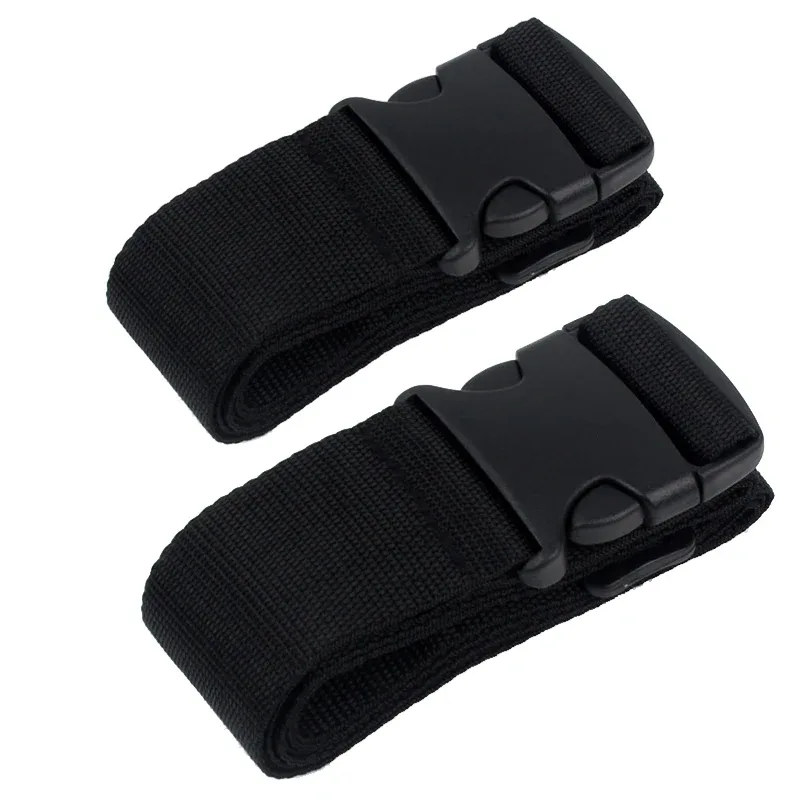 sangle de bagage en nylon réglable, 2 pièces, sangle à boucle pour valise de voyage, accessoires de voyage, emballage de valise, ceinture de sécurité