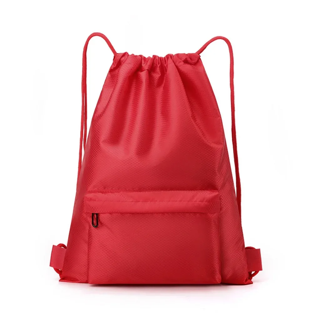 sac de sport à cordon de serrage de couleur unie, sac de fitness étanche de grande capacité, bretelles réglables, sac à dos d'entraînement à séchage rapide, unisexe