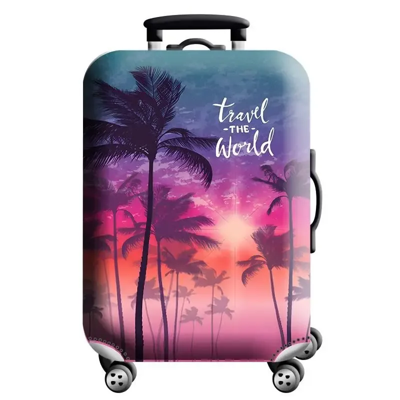 housse de protection pour bagages en tissu extensible, étui anti-poussière pour bagages, adapté à la valise de 18 à 32 pouces, organisateur de voyage