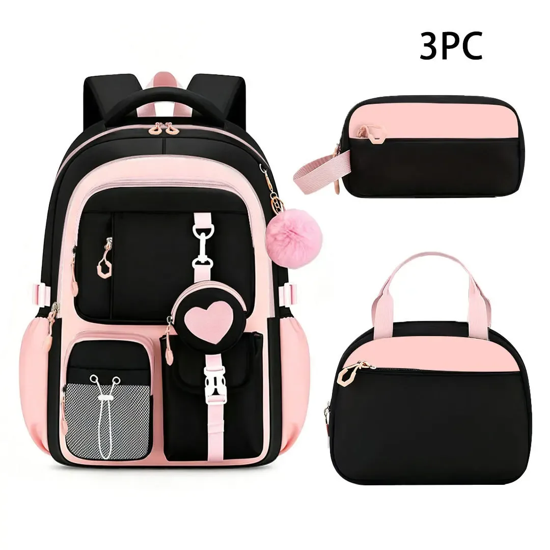 sacs d'école pour enfants pour adolescentes ensemble cartable kawaii école primaire 3 pièces sac à dos de lycée enfants sac à dos de voyage