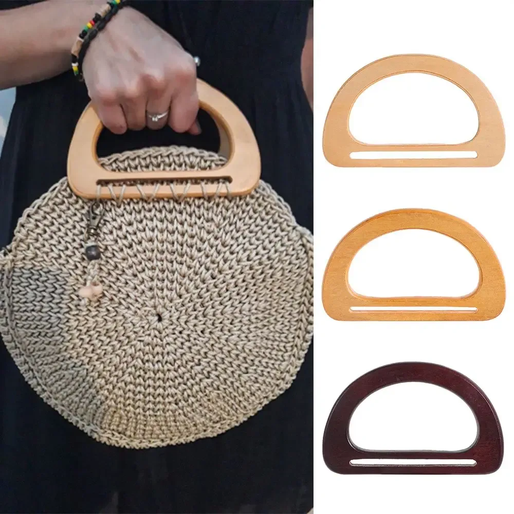 sac à main de rechange en forme de d foy, sac fourre-tout bricolage, sangles de sac, poignée en bois, accessoires