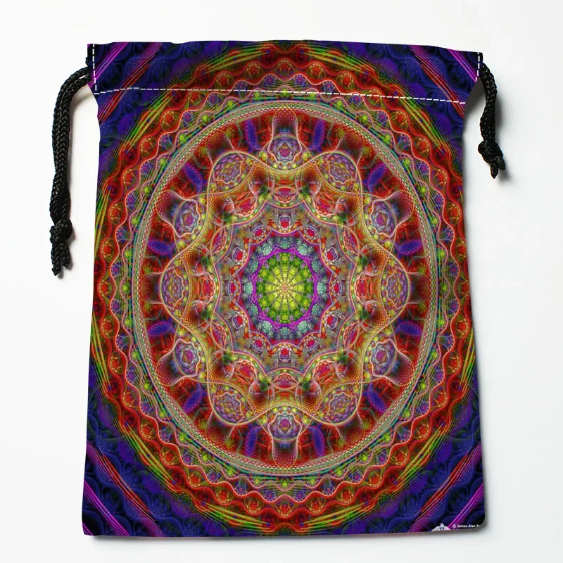 sacs à main à motif de mandala personnalisé, sacoches cadeaux imprimés, poudres de voyage, rangement de vêtements, trousse de maquillage, 18x22cm