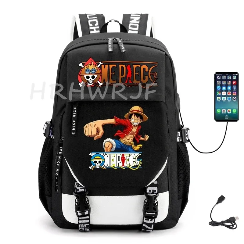 sac à dos one piece en nylon monkey d luffy pour femmes et hommes, sacs d'école décontractés pour voyage en plein air, sac à dos de randonnée, mochilas de sport