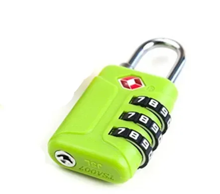 serrures de bagages approuvées par la tsa, cadenas de voyage à combinaison, serrure étanche à 3 chiffres, serrure réinitialisable sans clé pour l'extérieur acceptée par la tsa