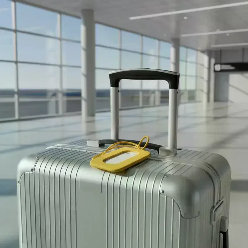étiquette de bagage universelle en silicone souple avec cordon détachable – étiquette de bagage de voyage anti-perte, étiquette d'identification de valise